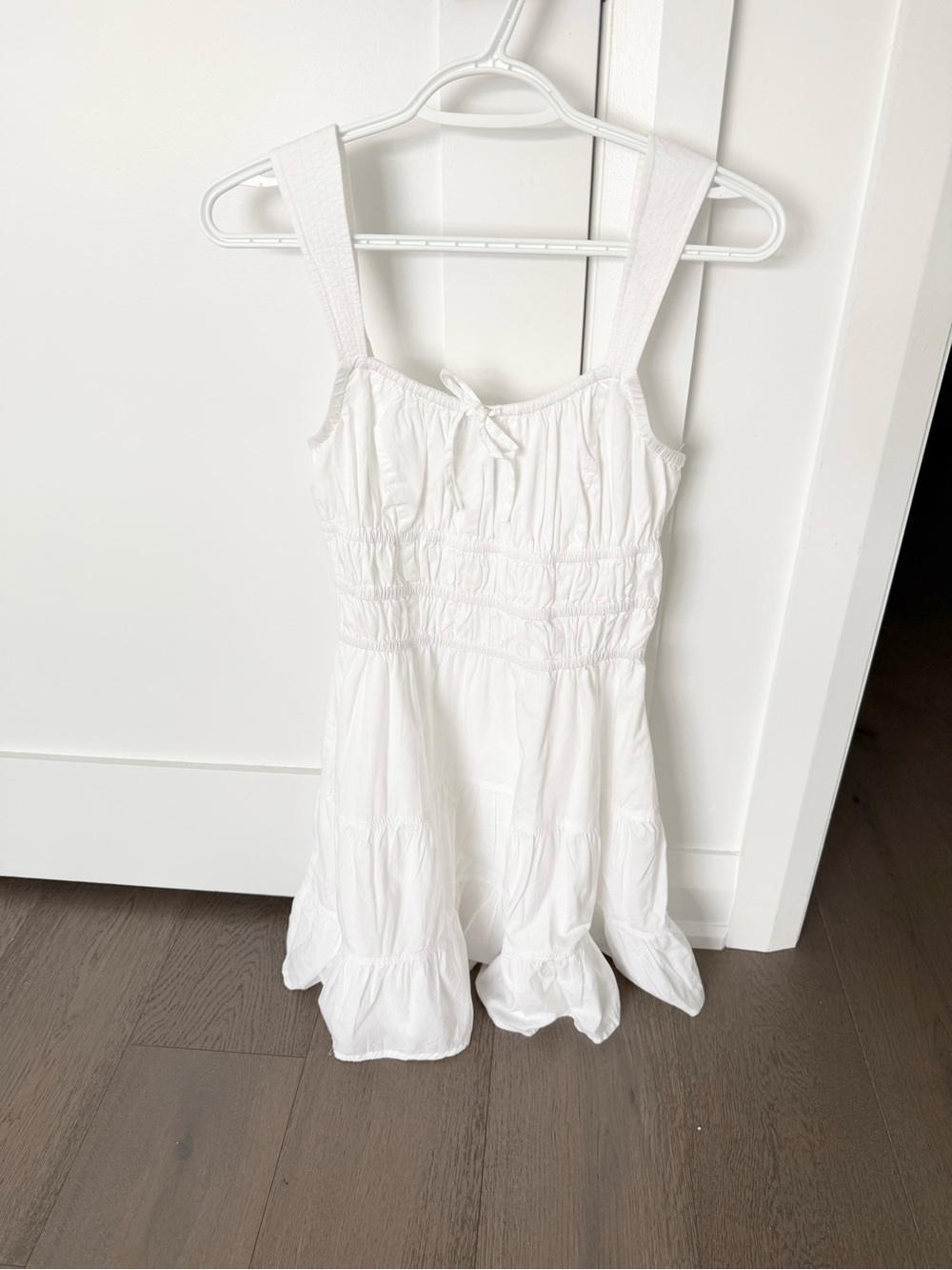 Sunday Best White Tiered Mini Dress